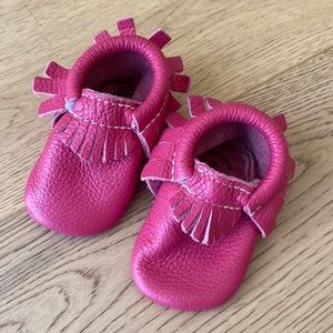 Freshly Picked - Hot Pink moccasins- size 2